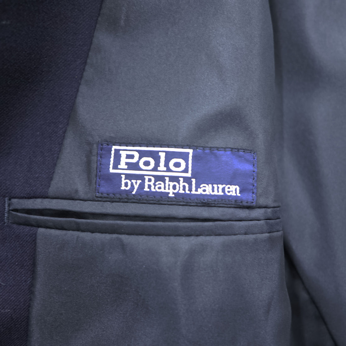 Polo Ralph Lauren 1990s Vintage 2-Button Blazer , Tailored Jacket, Navy, Size M, Gold Buttons