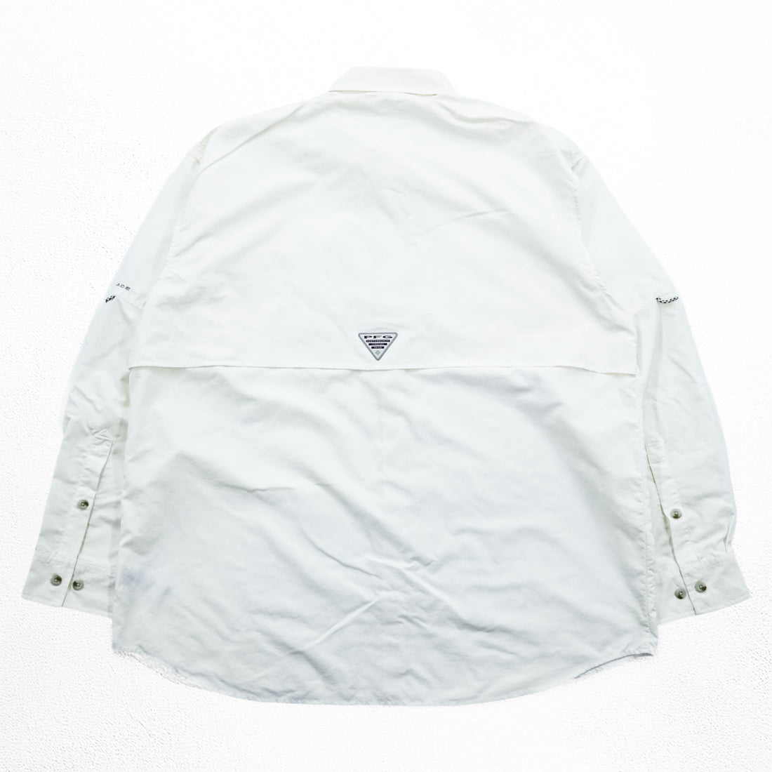 Columbia PFG Omni-Shade White Long Sleeve Fishing Shirt Bonehead Style Vented Button Down Size L