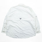 Columbia PFG Omni-Shade White Long Sleeve Fishing Shirt Bonehead Style Vented Button Down Size L