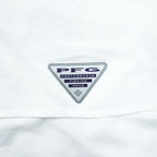 Columbia PFG Omni-Shade White Long Sleeve Fishing Shirt Bonehead Style Vented Button Down Size L