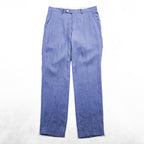 RALPH LAUREN 90年代 ヴィンテージ リネン スラックス サマーパンツ L ブルー タック プリーツ 麻100%