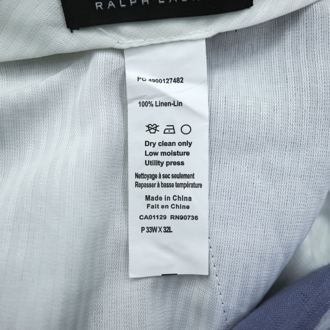 RALPH LAUREN 90年代 ヴィンテージ リネン スラックス サマーパンツ L ブルー タック プリーツ 麻100%