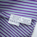 Polo by Ralph Lauren Custom Fit Dress Shirt Purple Multi Stripe Button Down 100% Cotton Size 16 40-82