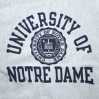 Champion Reverse Weave Sweatshirt, Size L, Gray, College Style, Arch Logo, 3-Tier Print, Discharge Print, NOTRE DAME