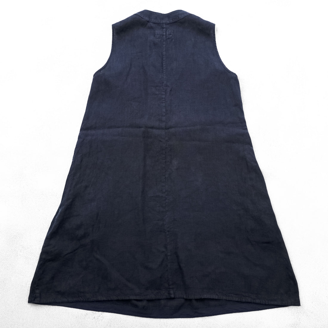 Marc O’Polo Natural Linen Sleeveless V-Neck Dress Navy 100% Linen