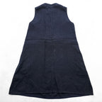 Marc O’Polo Natural Linen Sleeveless V-Neck Dress Navy 100% Linen