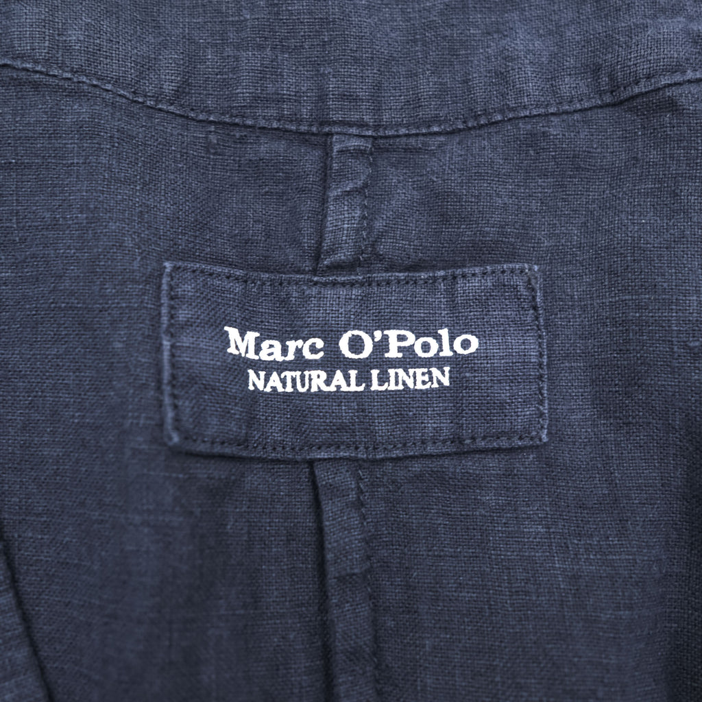 Marc O’Polo Natural Linen Sleeveless V-Neck Dress Navy 100% Linen