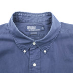 Polo Ralph Lauren 90s Vintage Long-Sleeve Button-Down Shirt, Size XL and up, Navy, Small Pony Logo Embroidery, YARMOUTH