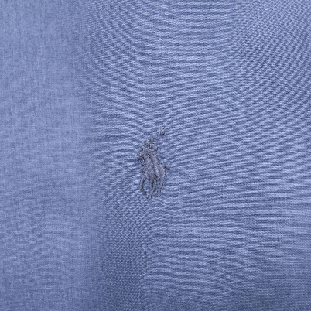 Polo Ralph Lauren 90s Vintage Long-Sleeve Button-Down Shirt, Size XL and up, Navy, Small Pony Logo Embroidery, YARMOUTH