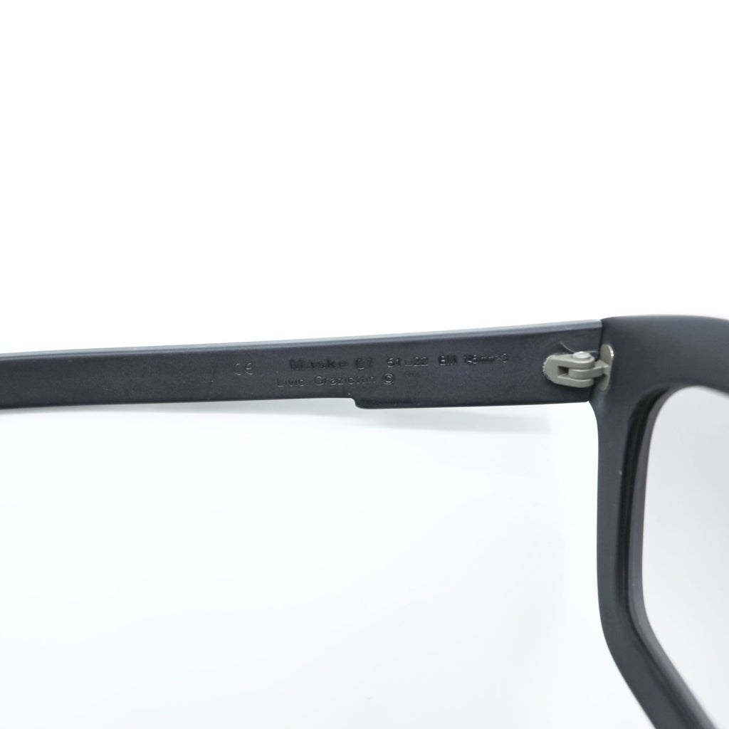 KUBORAUM Italian Made Sunglasses Eyeglasses Black Maske C7 51-22 BM