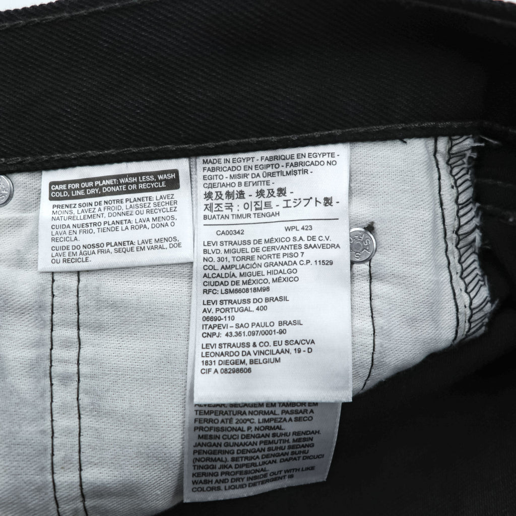 Levi Strauss denim jeans, size M, black, straight cut, zipper fly, 00505-0260