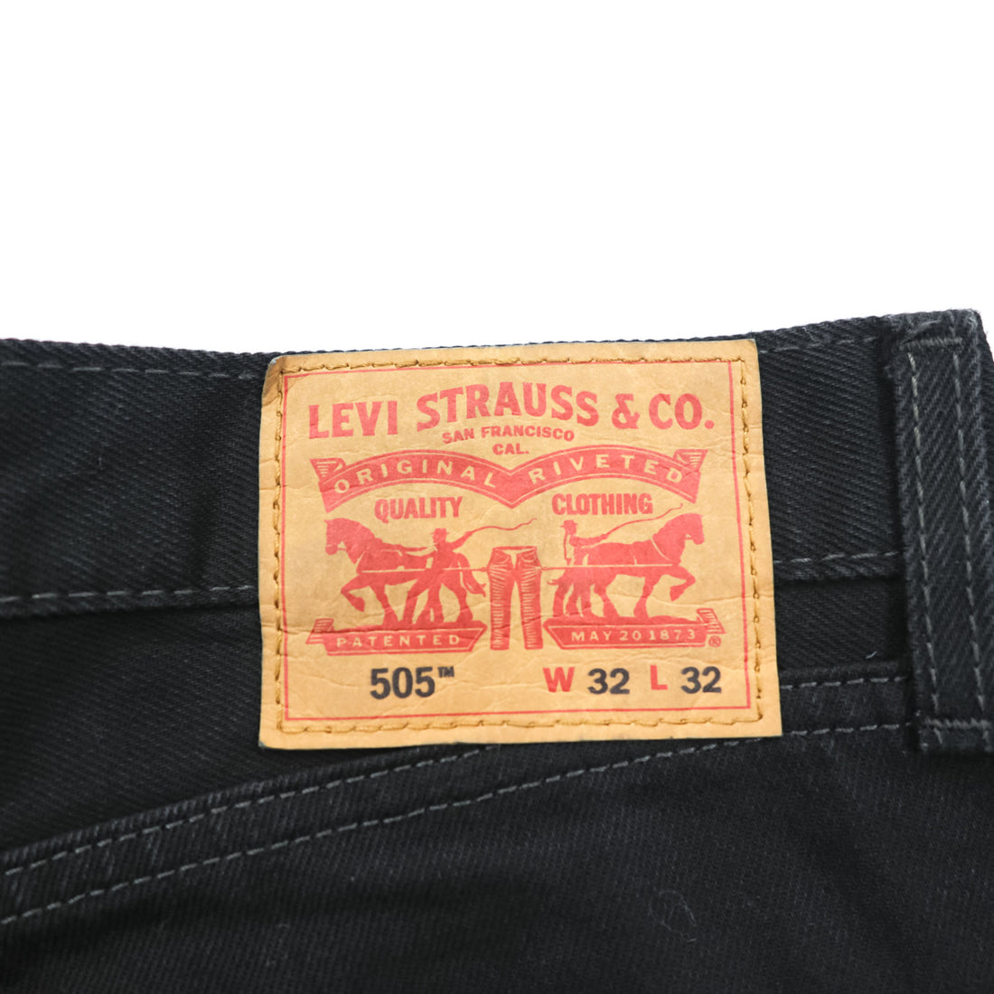 Levi Strauss denim jeans, size M, black, straight cut, zipper fly, 00505-0260