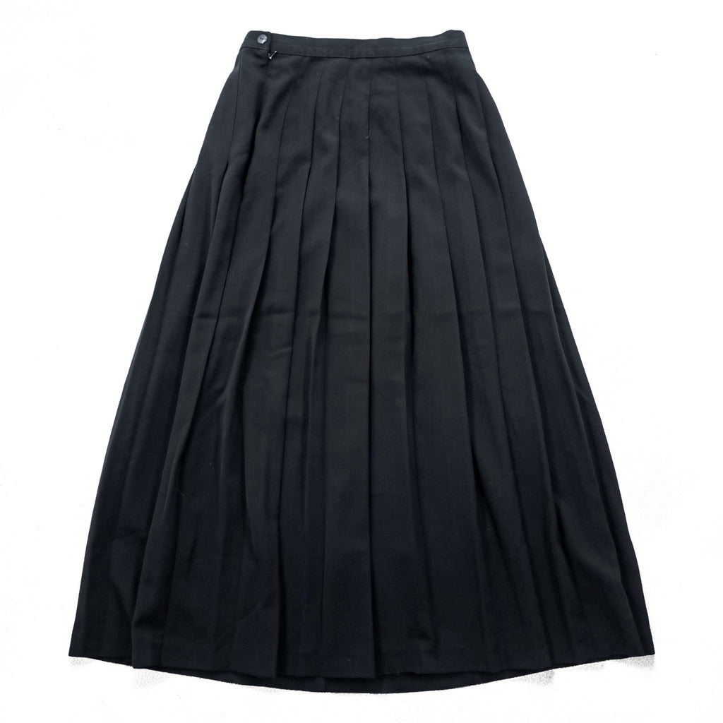St Michael from Marks & Spencer 90年代 英国製 ヴィンテージ ロング プリーツスカート M ブラック イギリス製