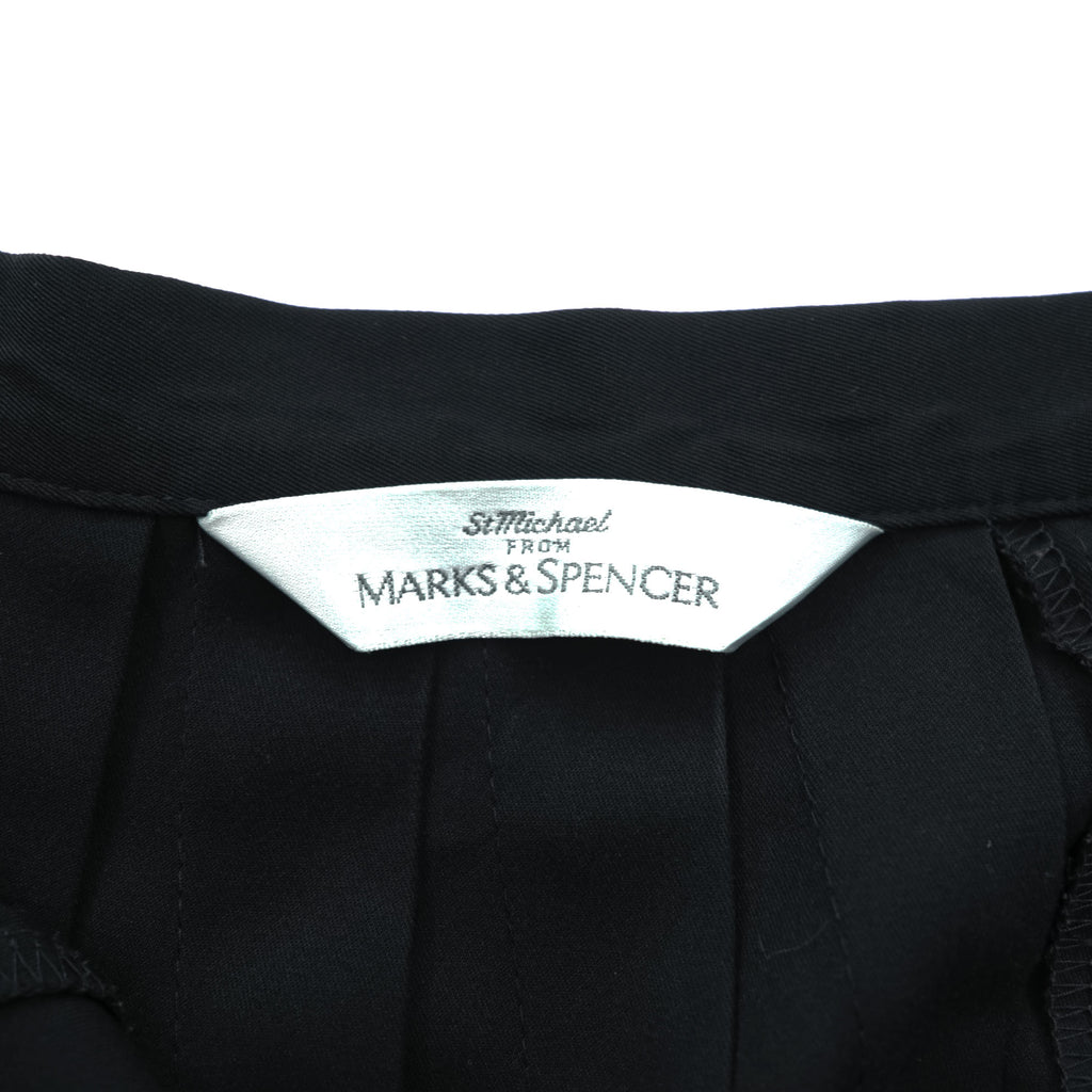 St Michael from Marks & Spencer 90年代 英国製 ヴィンテージ ロング プリーツスカート M ブラック イギリス製