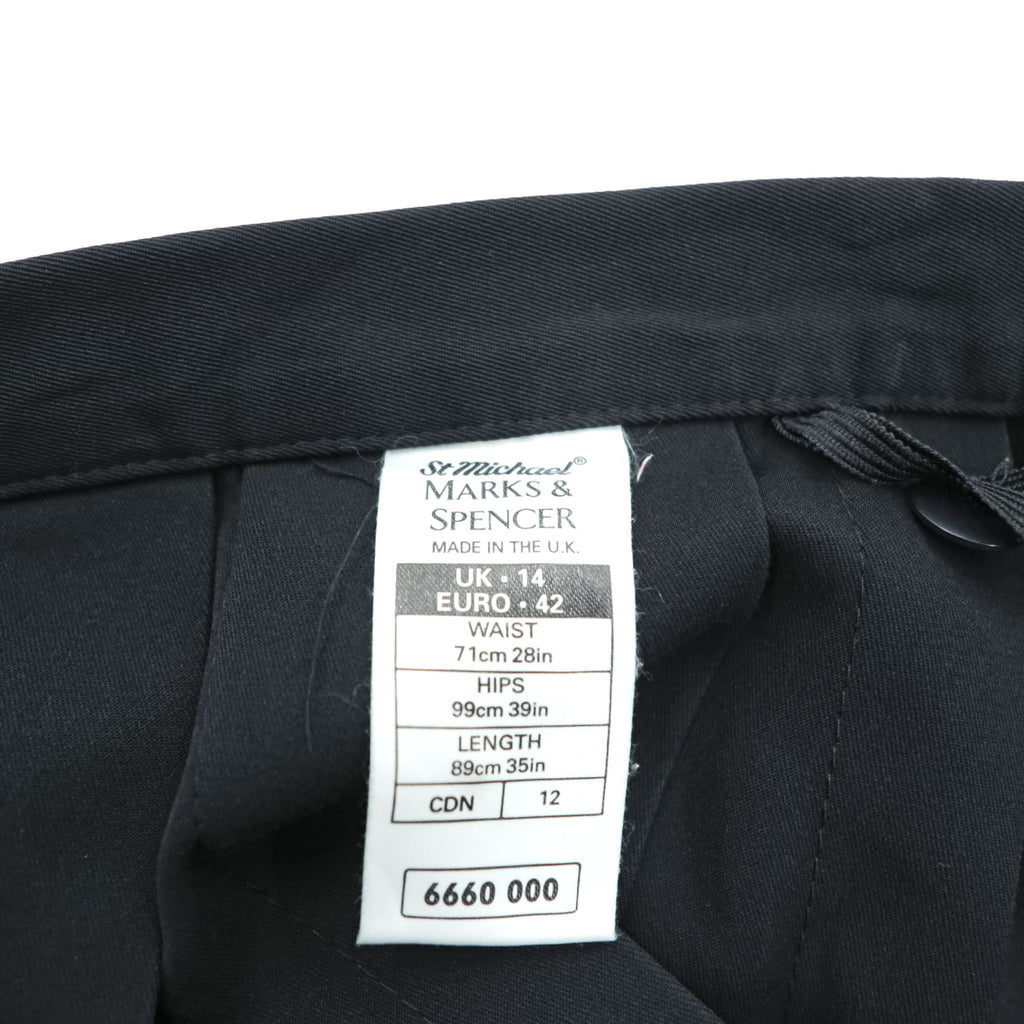 St Michael from Marks & Spencer 90年代 英国製 ヴィンテージ ロング プリーツスカート M ブラック イギリス製
