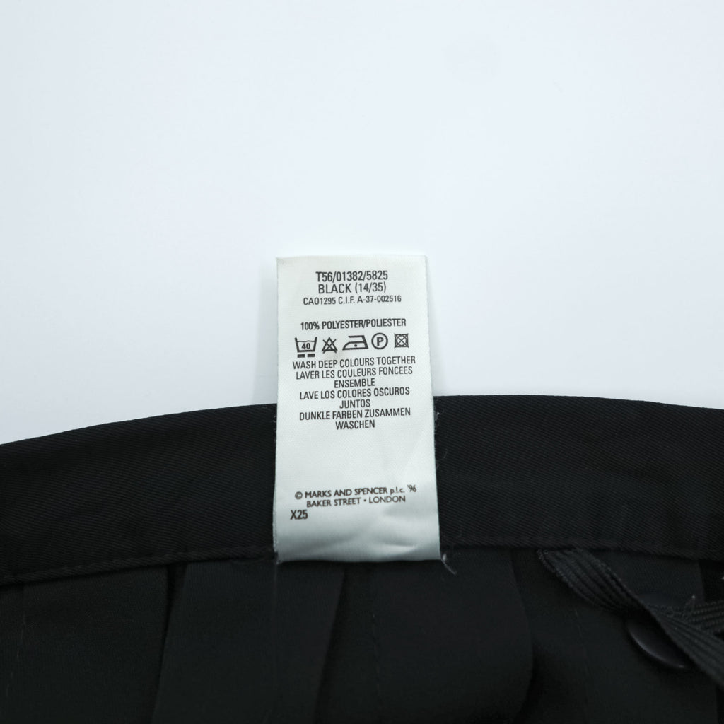 St Michael from Marks & Spencer 90年代 英国製 ヴィンテージ ロング プリーツスカート M ブラック イギリス製