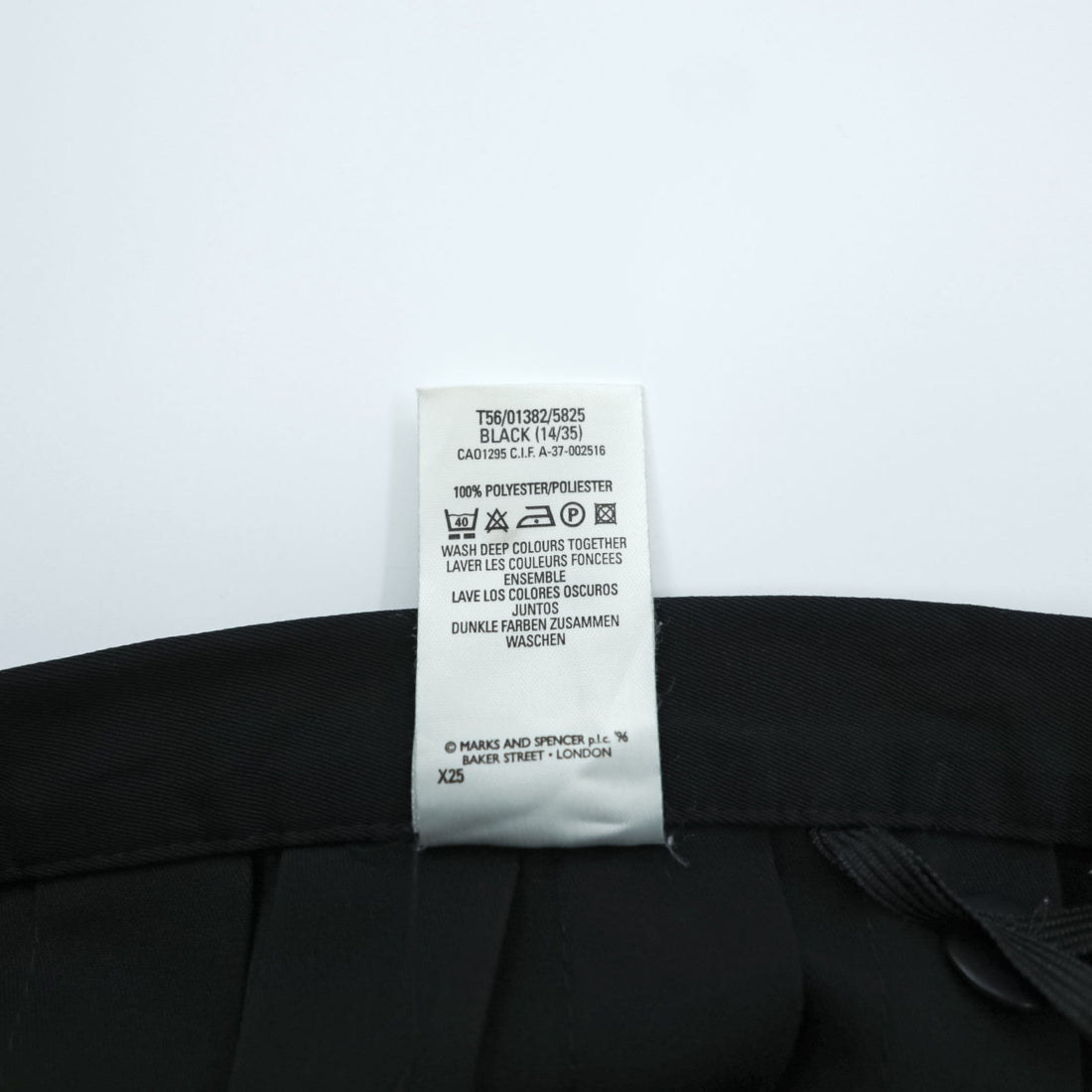 St Michael from Marks & Spencer 90年代 英国製 ヴィンテージ ロング プリーツスカート M ブラック イギリス製