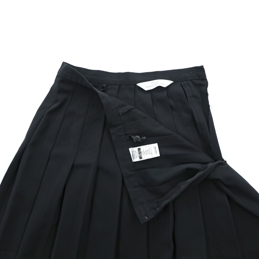 St Michael from Marks & Spencer 90年代 英国製 ヴィンテージ ロング プリーツスカート M ブラック イギリス製