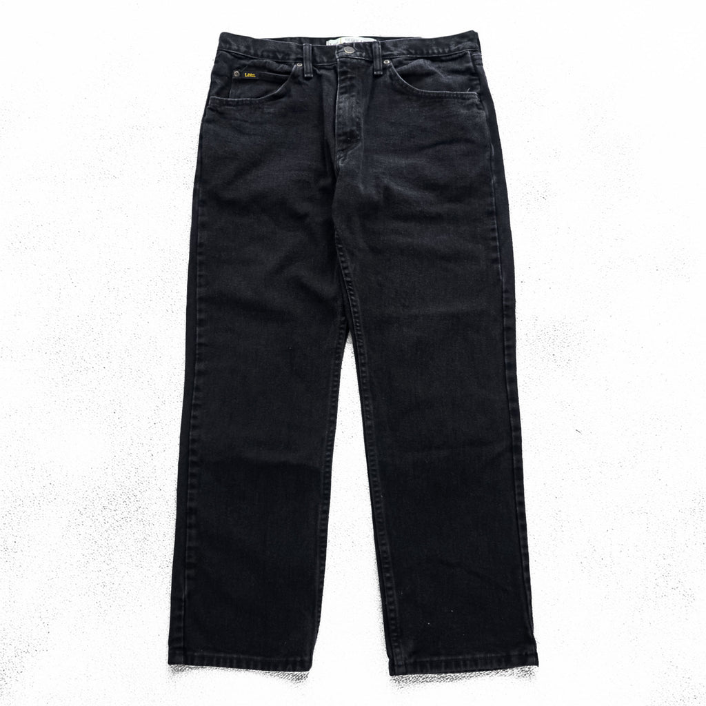 Lee Denim Pants Jeans, Size L, Black, Regular Fit, Zipper Fly, 2008908