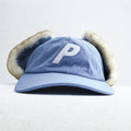 PALACE ドッグイヤー キャップ DOG EAR SHELL 6-PANEL ブルー ドローコード ボア ファー
