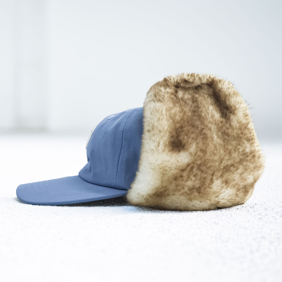 PALACE ドッグイヤー キャップ DOG EAR SHELL 6-PANEL ブルー ドローコード ボア ファー