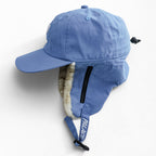 PALACE ドッグイヤー キャップ DOG EAR SHELL 6-PANEL ブルー ドローコード ボア ファー
