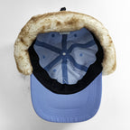PALACE ドッグイヤー キャップ DOG EAR SHELL 6-PANEL ブルー ドローコード ボア ファー
