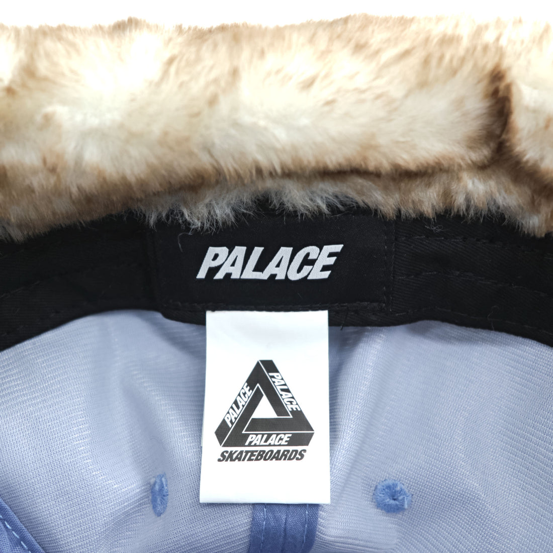 PALACE ドッグイヤー キャップ DOG EAR SHELL 6-PANEL ブルー ドローコード ボア ファー