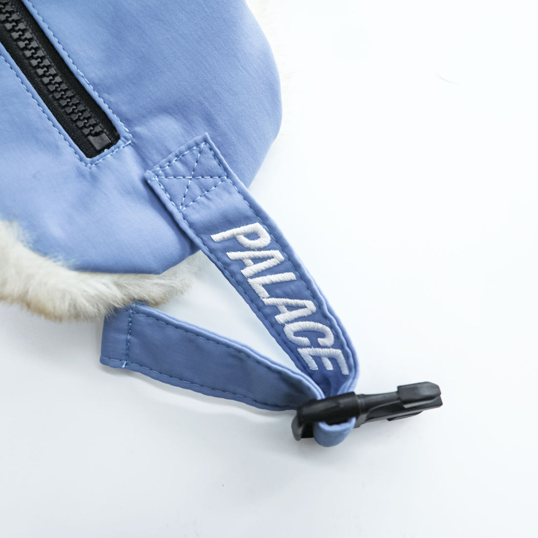 PALACE ドッグイヤー キャップ DOG EAR SHELL 6-PANEL ブルー ドローコード ボア ファー