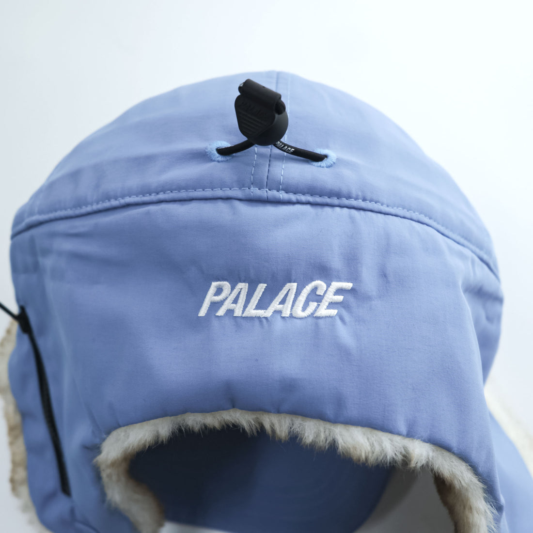 PALACE ドッグイヤー キャップ DOG EAR SHELL 6-PANEL ブルー ドローコード ボア ファー