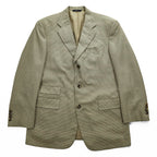 Brooks Brothers Golden Fleece Hand Tailored Houndstooth Sport Coat Silk Linen Wool Blend 41R