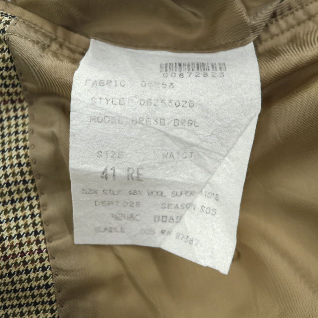 Brooks Brothers Golden Fleece Hand Tailored Houndstooth Sport Coat Silk Linen Wool Blend 41R