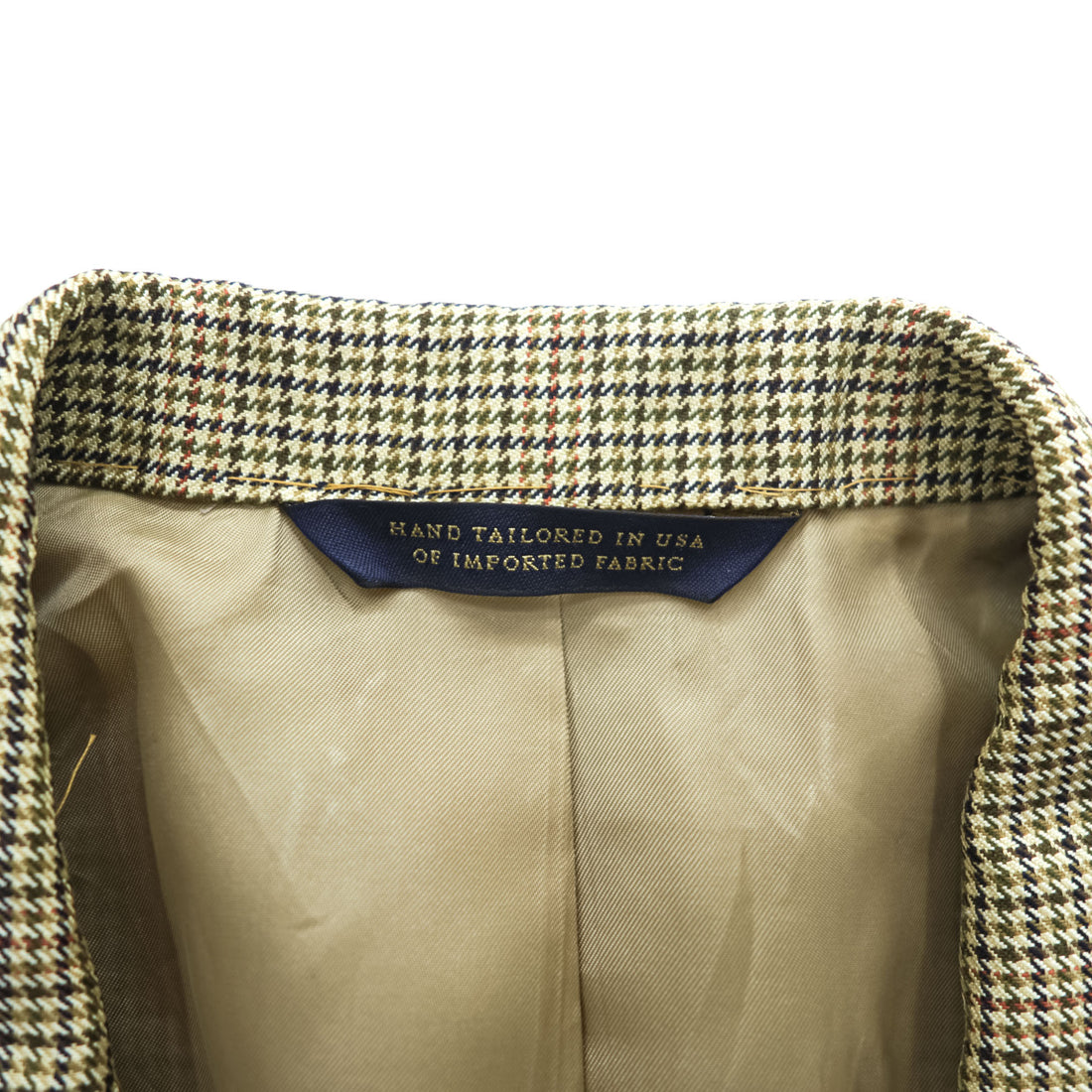 Brooks Brothers Golden Fleece Hand Tailored Houndstooth Sport Coat Silk Linen Wool Blend 41R