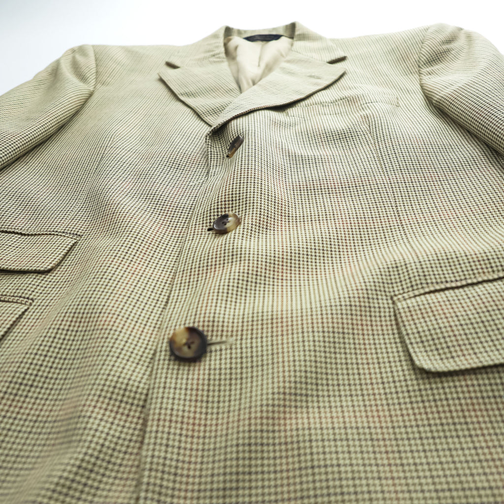 Brooks Brothers Golden Fleece Hand Tailored Houndstooth Sport Coat Silk Linen Wool Blend 41R