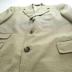 Brooks Brothers Golden Fleece Hand Tailored Houndstooth Sport Coat Silk Linen Wool Blend 41R