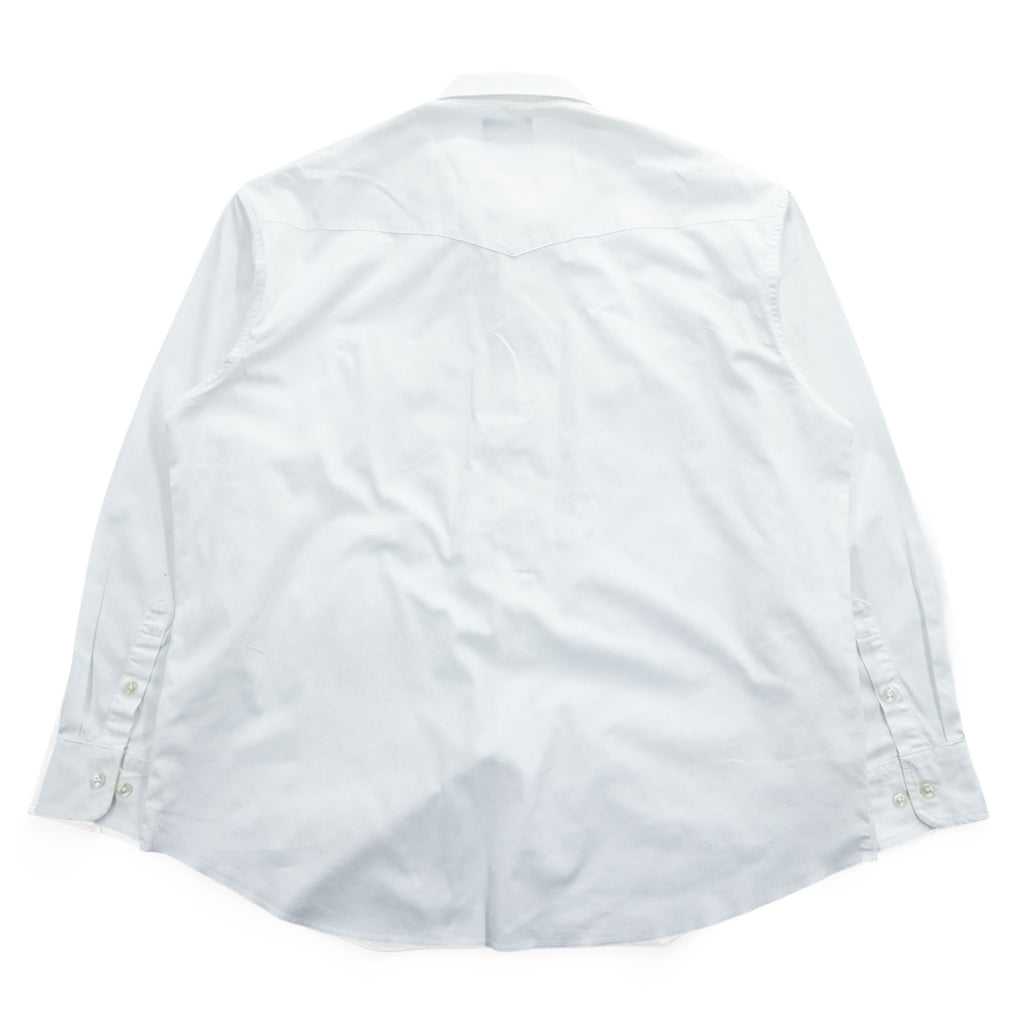 Wrangler Long-Sleeve Button-Down Shirt, Size XL, White Oxford