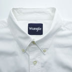 Wrangler Long-Sleeve Button-Down Shirt, Size XL, White Oxford