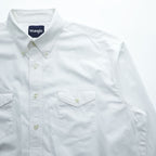 Wrangler Long-Sleeve Button-Down Shirt, Size XL, White Oxford