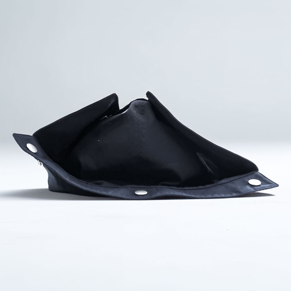Sillage 日本製 フライトキャップ デッキフード ブラック 2WAY ベンタイル Ventile Hat イヤーフラップ サンシェード バラクラバ