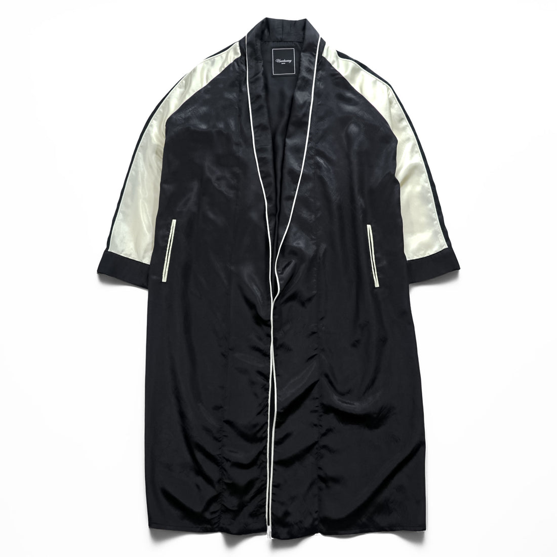 unrelaxing Satin Souvenir Gown Coat FREE Black, Gold 