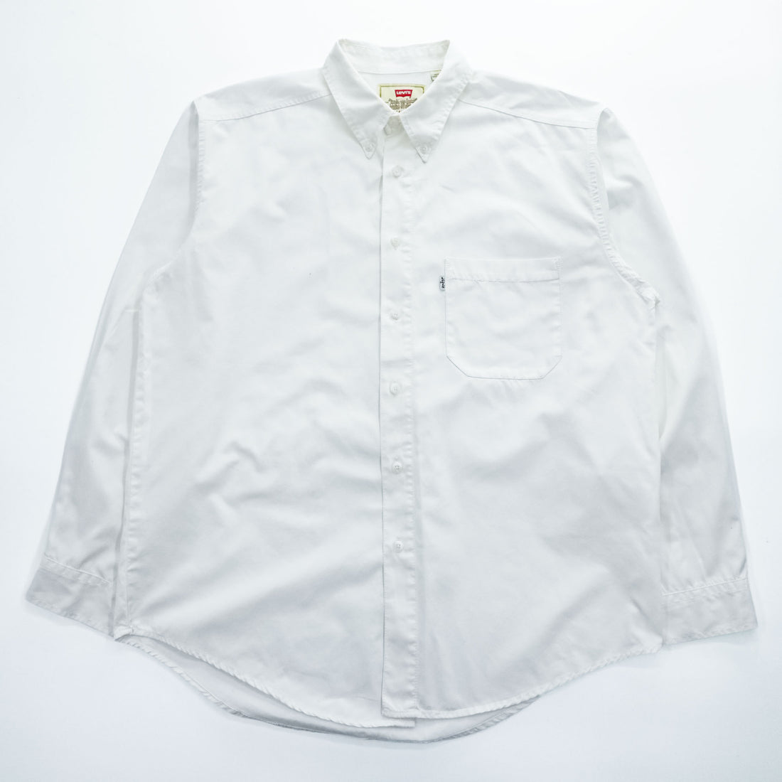 Levi Strauss 90s Vintage Long-sleeve Button-down Shirt L White Oxford 60519-4252