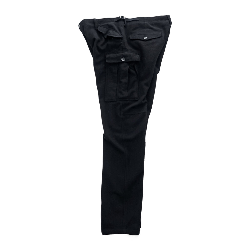 BURBERRY cargo work pants, size XL, black, Melton wool.