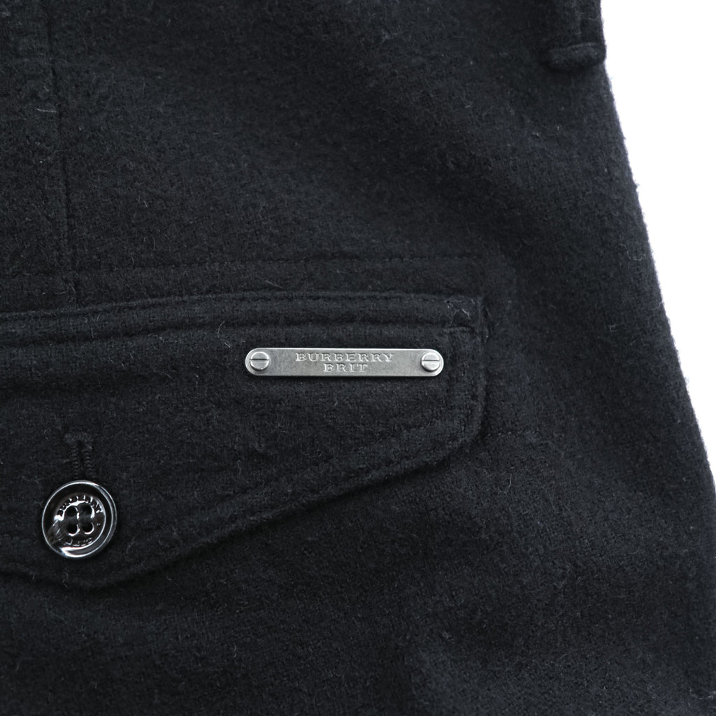BURBERRY cargo work pants, size XL, black, Melton wool.