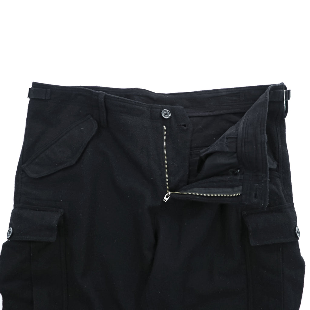 BURBERRY cargo work pants, size XL, black, Melton wool.