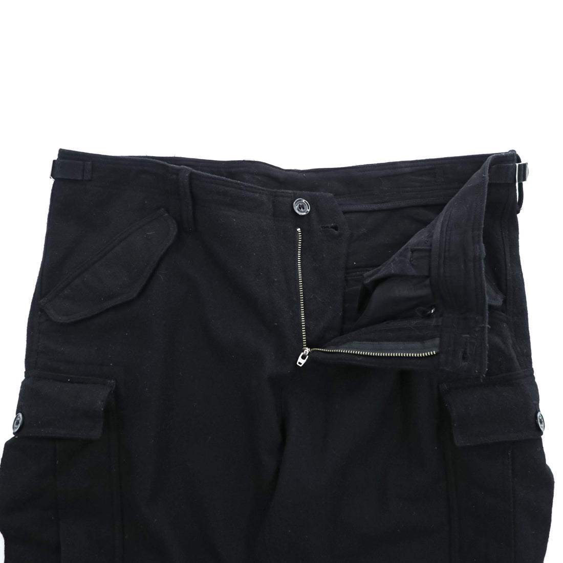 BURBERRY cargo work pants, size XL, black, Melton wool.