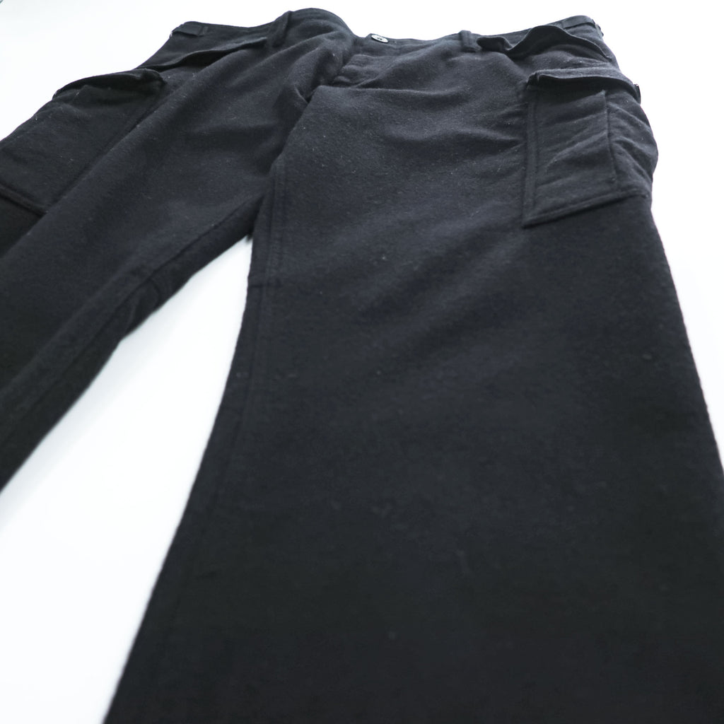 BURBERRY cargo work pants, size XL, black, Melton wool.