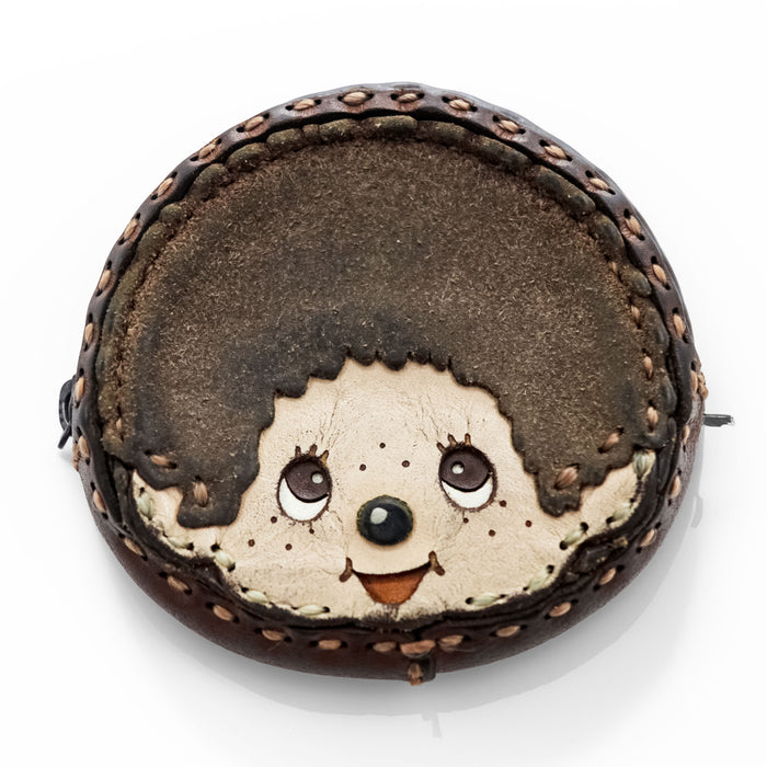 OJAGA DESIGN × モンチッチ 日本製 レザー コインケース ブラウン