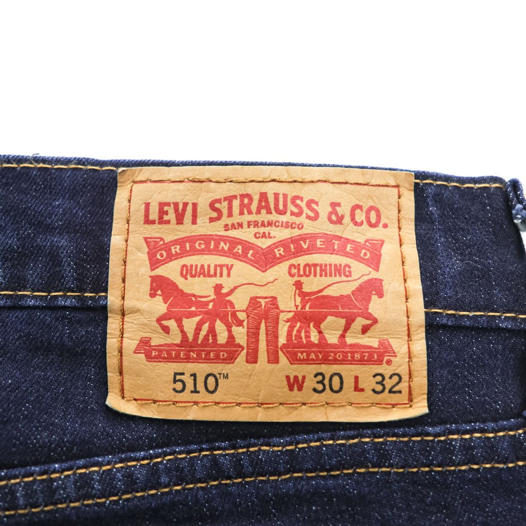 Levi Strauss 510 Skinny Denim Pants, Jeans, Size M, Indigo Blue, Stretch, Dark Blue