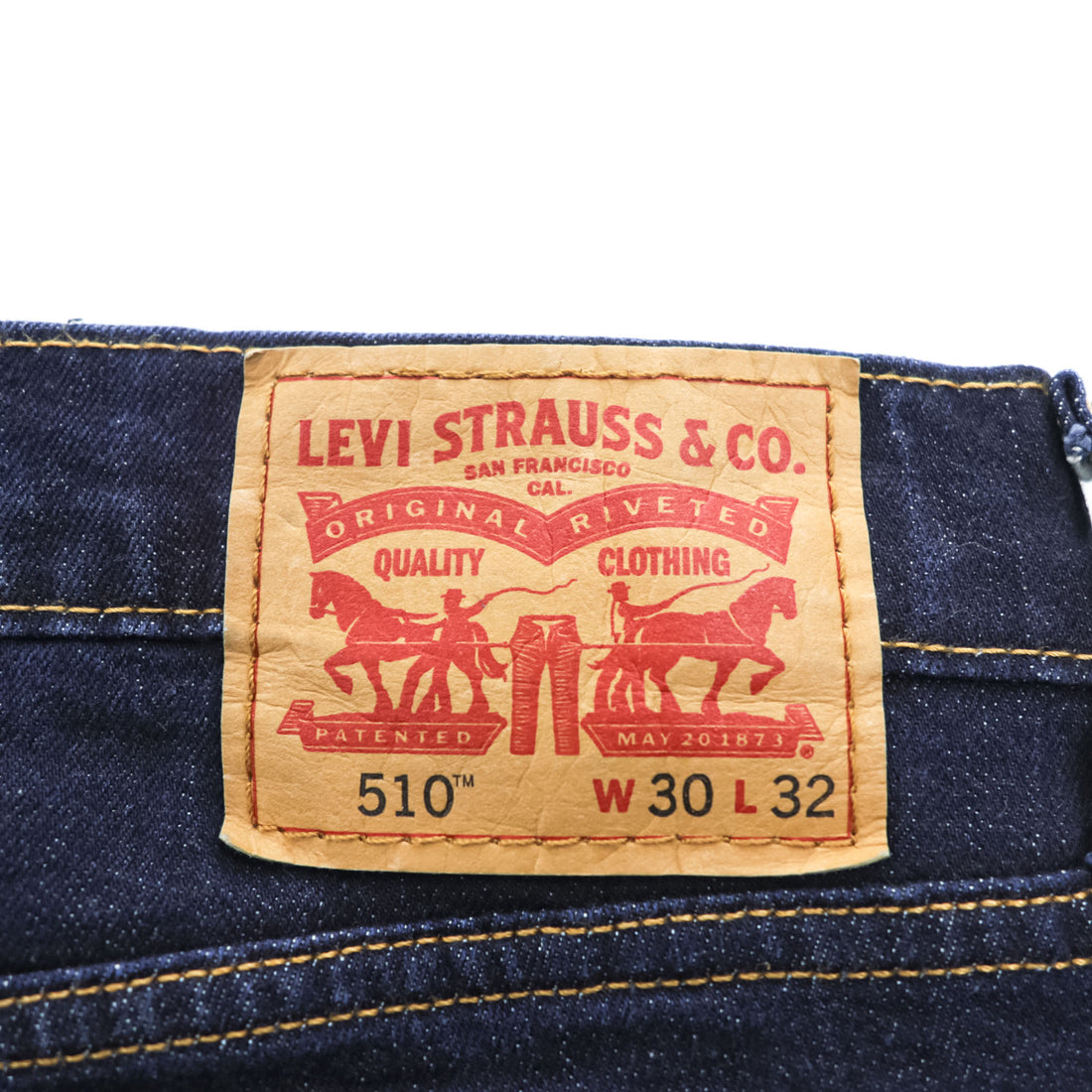 Levi Strauss 510 Skinny Denim Pants, Jeans, Size M, Indigo Blue, Stretch, Dark Blue