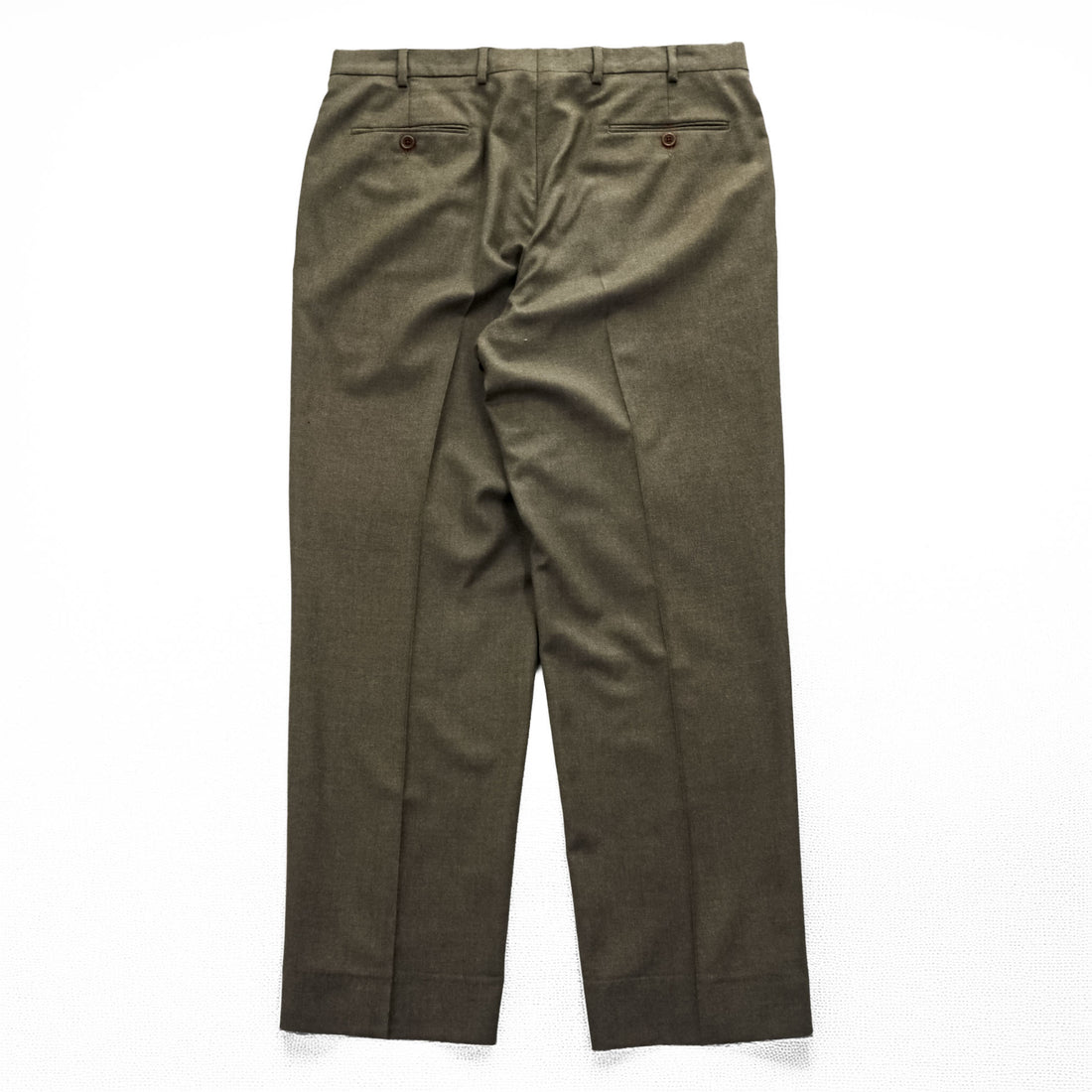 Brooks Brothers 346 ワイド スラックス パンツ L ブラウン ウール センタープレス